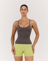 SEAMLESS STRAPPY BACK TOP - FALCON