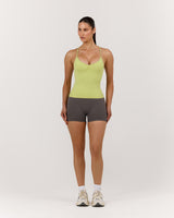 SEAMLESS STRAPPY BACK TOP - SOFT LIME