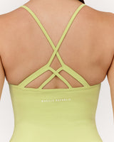 SEAMLESS STRAPPY BACK TOP - SOFT LIME