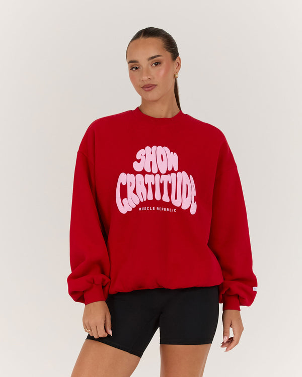 SHOW GRATITUDE OVERSIZED CREW - SIREN