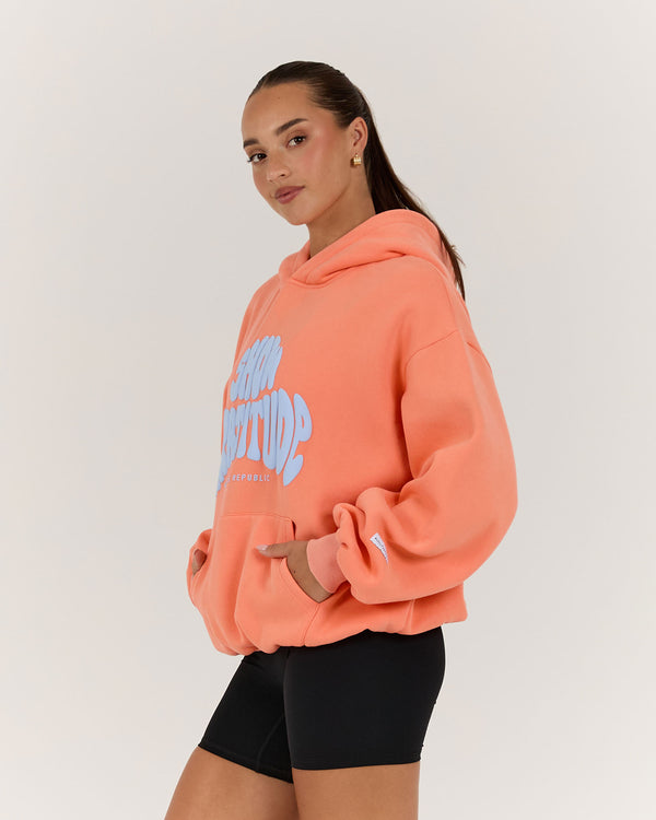 SHOW GRATITUDE OVERSIZED HOODIE - PEACH