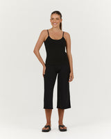 SMOOTH DOUBLE LAYER TANK - BLACK