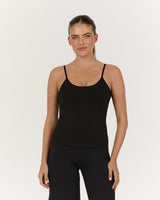 SMOOTH DOUBLE LAYER TANK - BLACK
