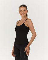 SMOOTH DOUBLE LAYER TANK - BLACK