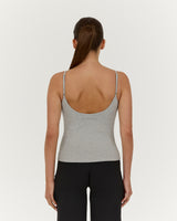 SMOOTH DOUBLE LAYER TANK - HEATHER MARLE
