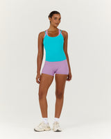 SMOOTH DOUBLE LAYER TANK - TURQUOISE