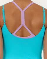 SMOOTH DOUBLE LAYER TANK - TURQUOISE