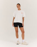 BOXY TEE - OFF WHITE SOMEWHERE TROPICAL