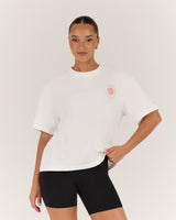 BOXY TEE - OFF WHITE SOMEWHERE TROPICAL