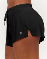 SPLITS INBUILT RUN SHORTS 3" - BLACK