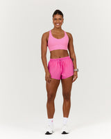 SPLITS INBUILT RUN SHORTS 3" - PINK TOPAZ