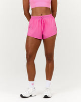 SPLITS INBUILT RUN SHORTS 3" - PINK TOPAZ