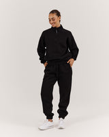 SPORTS 1/4 ZIP JUMPER - BLACK