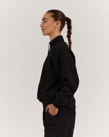 SPORTS 1/4 ZIP JUMPER - BLACK