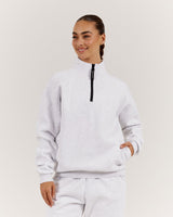 SPORTS 1/4 ZIP JUMPER - SNOW GREY