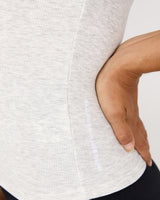 STANCE RIBBED SHORT SLEEVE TOP - SNOW GREY