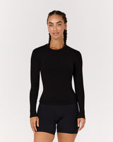 STANCE V2 RIBBED LONG SLEEVE TOP - BLACK