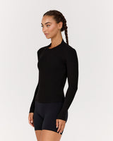 STANCE V2 RIBBED LONG SLEEVE TOP - BLACK