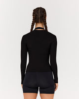 STANCE V2 RIBBED LONG SLEEVE TOP - BLACK