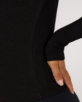 STANCE V2 RIBBED LONG SLEEVE TOP - BLACK