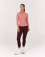 STANCE V2 RIBBED LONG SLEEVE TOP - DUSTY ROSE