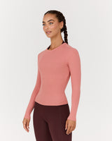 STANCE V2 RIBBED LONG SLEEVE TOP - DUSTY ROSE
