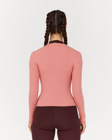 STANCE V2 RIBBED LONG SLEEVE TOP - DUSTY ROSE