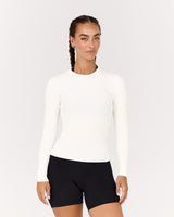 STANCE V2 RIBBED LONG SLEEVE TOP - IVORY