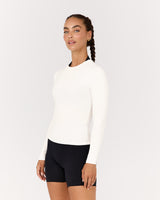 STANCE V2 RIBBED LONG SLEEVE TOP - IVORY