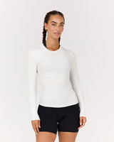 STANCE V2 RIBBED LONG SLEEVE TOP - SNOW GREY