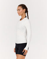 STANCE V2 RIBBED LONG SLEEVE TOP - SNOW GREY