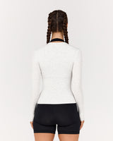 STANCE V2 RIBBED LONG SLEEVE TOP - SNOW GREY