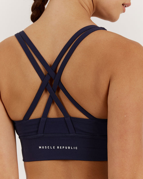 LUXE STRAPPY BRA - DEEP NAVY