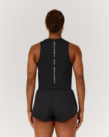 STRIDES RELAXED TANK TOP - BLACK