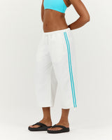 TAPE WOVEN 3/4 PANT - WHITE