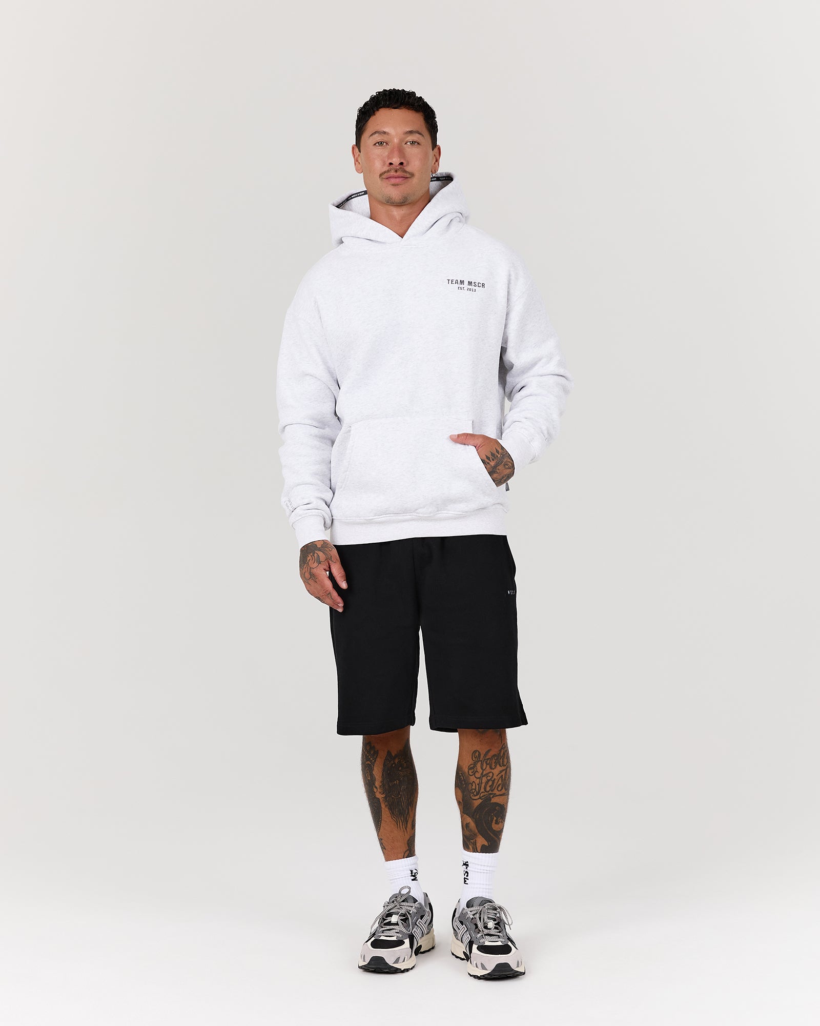CLASSIC HOODIE - SNOW GREY TEAM MSCR 2026 – MUSCLE REPUBLIC