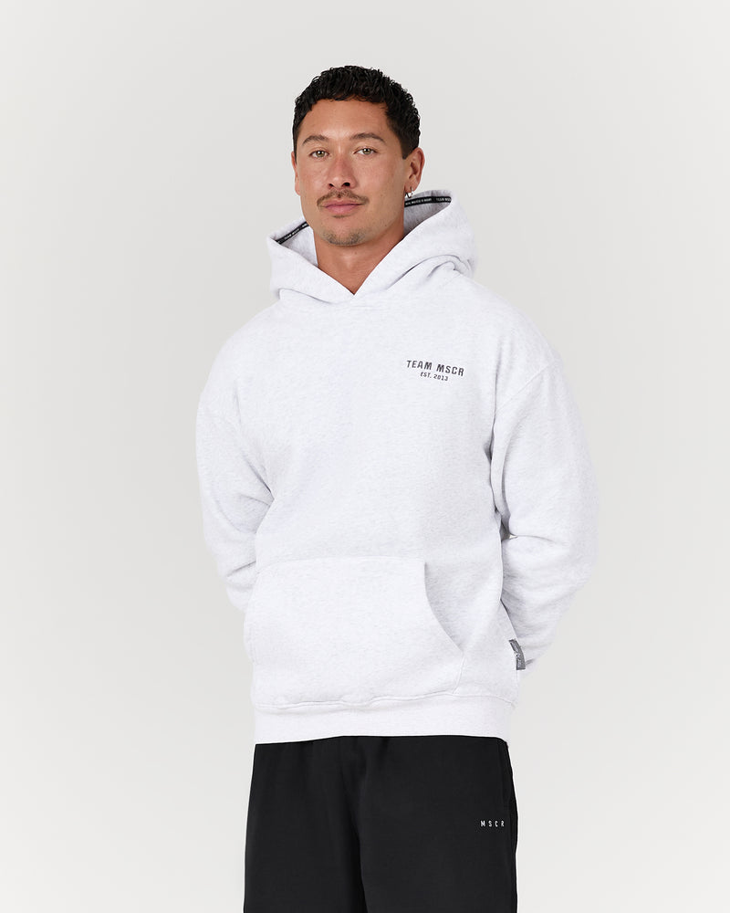 CLASSIC HOODIE - SNOW GREY TEAM MSCR 2026 – MUSCLE REPUBLIC