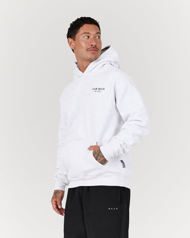 CLASSIC HOODIE - SNOW GREY TEAM MSCR 2026 – MUSCLE REPUBLIC