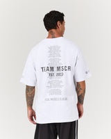 MEN'S OVERSIZED TEE - SNOW GREY TEAM MSCR 2026