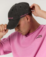 TEAM PINK FADED DAD CAP - BLACK