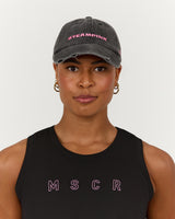TEAM PINK FADED DAD CAP - BLACK