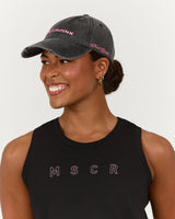 TEAM PINK FADED DAD CAP - BLACK