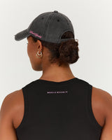 TEAM PINK FADED DAD CAP - BLACK