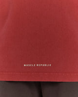 MENS HEAVY BOXY TEE - FADED BRICK TERRAIN