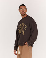 MENS FLEECE BOXY CREW SWEAT - FADED VOLCANO TERRAIN