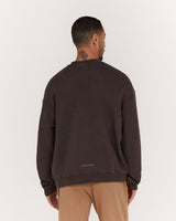 MENS FLEECE BOXY CREW SWEAT - FADED VOLCANO TERRAIN