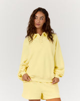 TERRY BUTTON UP SWEATSHIRT - DOUBLE BUTTER