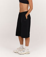 TERRY LONG SHORTS - BLACK