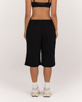 TERRY LONG SHORTS - BLACK