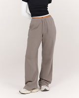 TERRY WIDE LEG PANT - DOVE